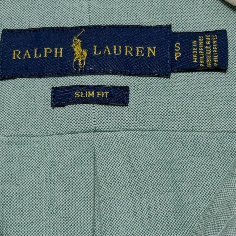 NEW Ralph Lauren Men's Green Button-Down Slim Fit Oxford Shirt Size SP Perfect - Picture 3 of 9